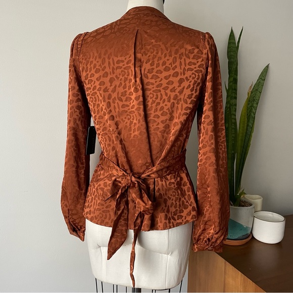 N14 CURRENT AIR Animal Print Blouse Top - Picture 5 of 10